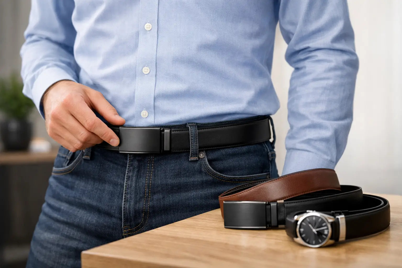 No Hole Belt Guide for Better Fit