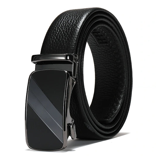 Reversible Men's Leather Belt Sliding Belt