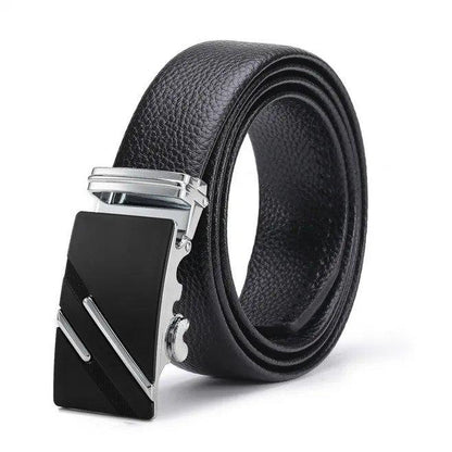 Leather Ratchet Slide Belt  with Click Buckle 1 1/4" in Gift Set Box - Adjustable Trim to Fit - Beltbuy Store