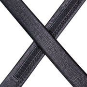 BELTBUY Leather Ratchet Slide Belt 2 Pack with Click Buckle 1 1/4"- Adjustable Trim to Fit