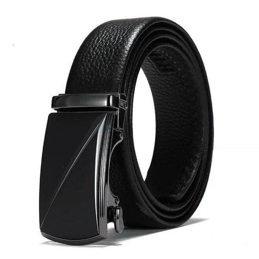 Men Leather Ratchet Belt Dress with Click Sliding Buckle 1 3/8" in Gift Box - Adjustable Trim to Fit - Beltbuy Store