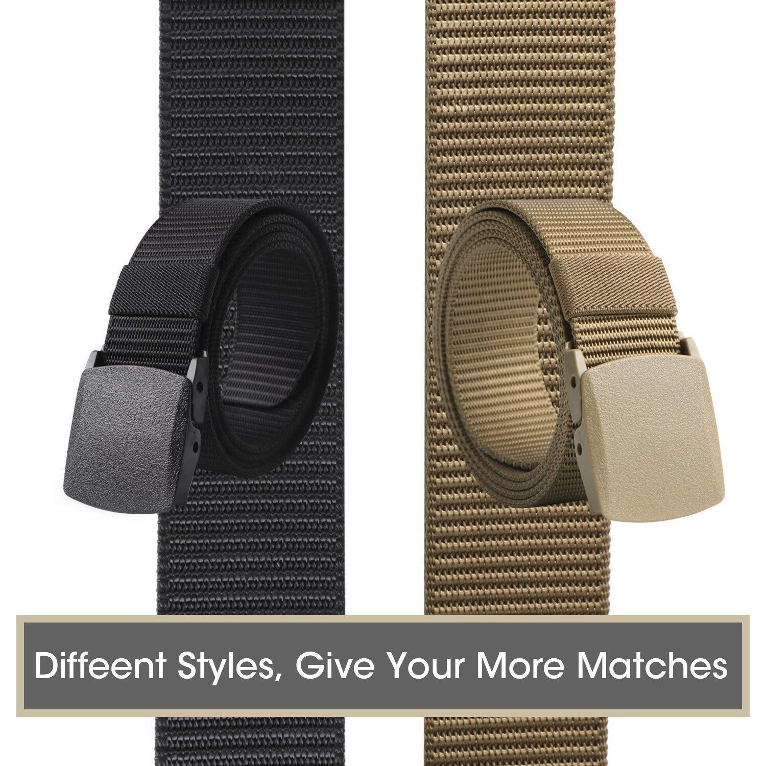Nylon Military Tactical Battle Belt 2 Pack Outdoor Web Belt With Plastic Buckle - Beltbuy Store